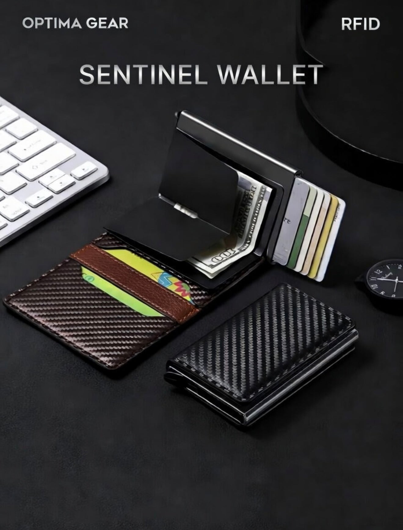 Sentinel Wallet | Cartera Minimalista Antirrobo RFID