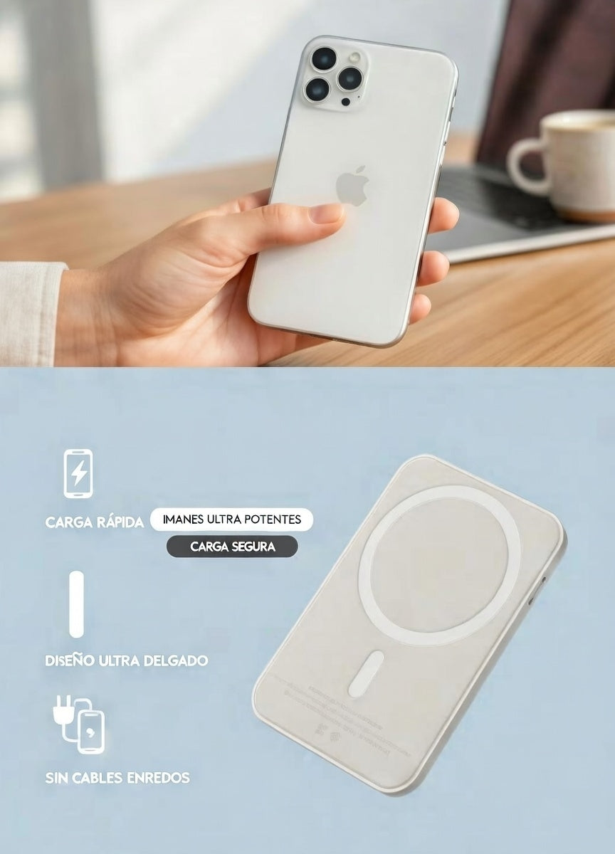 PowerMag Pro: Cargador Magnético Inalámbrico de Carga Rápida