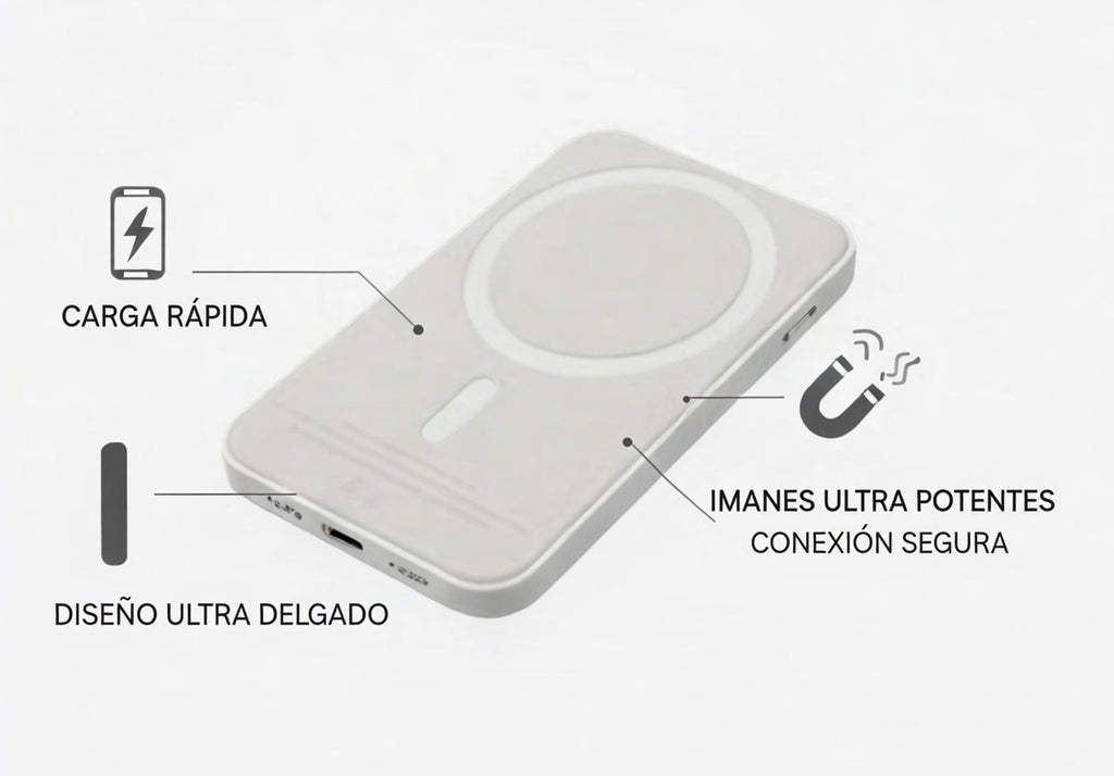 PowerMag Pro: Cargador Magnético Inalámbrico de Carga Rápida